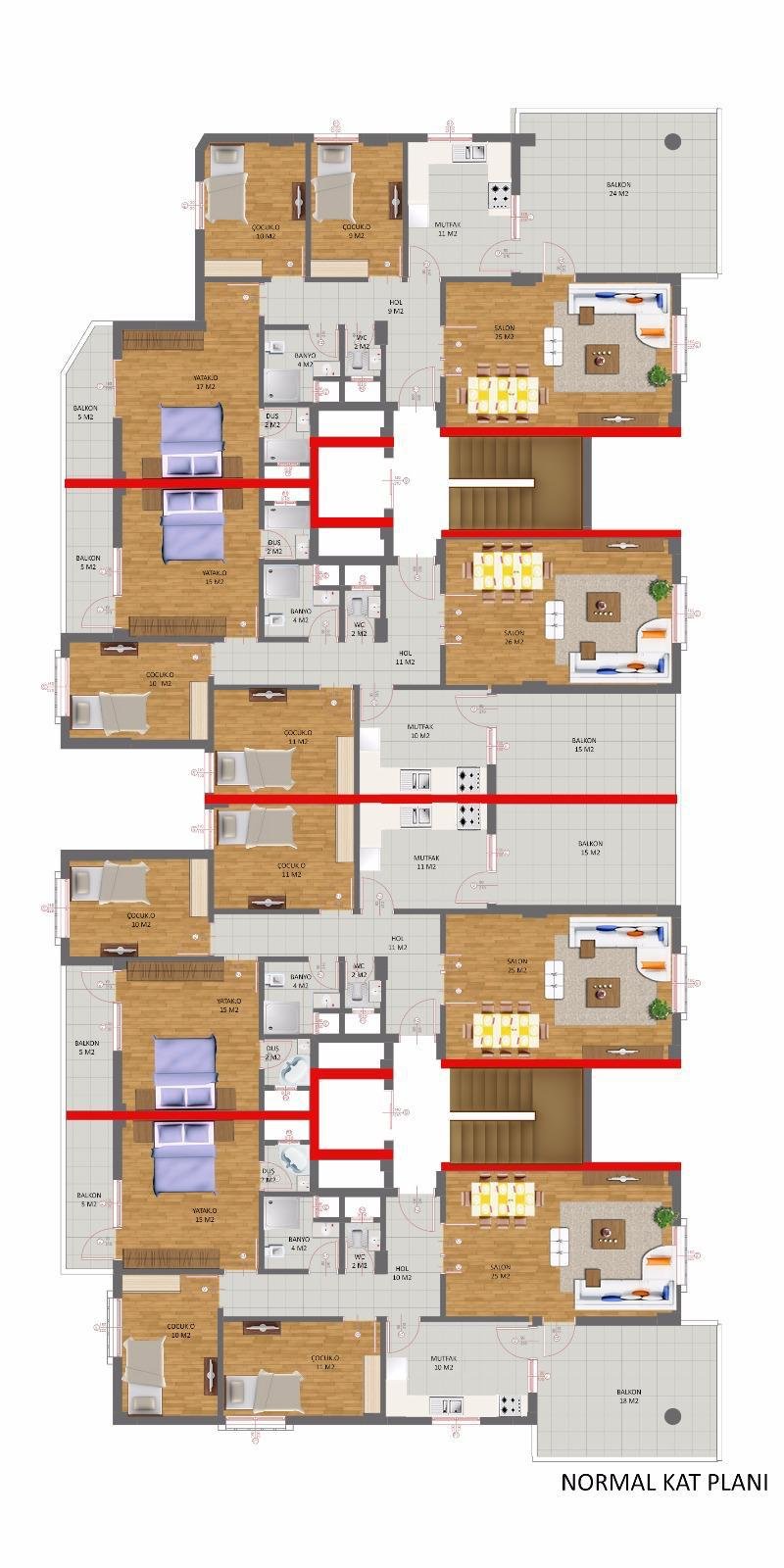 مجمع بورصا - مسقط أفقي ٥