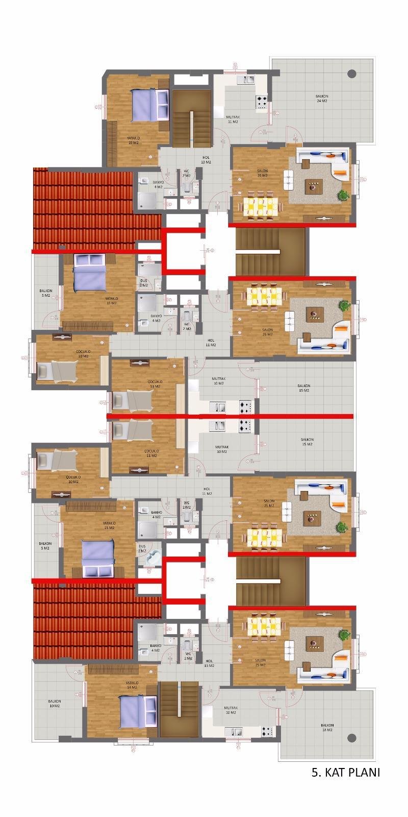 مجمع بورصا - مسقط أفقي ٦